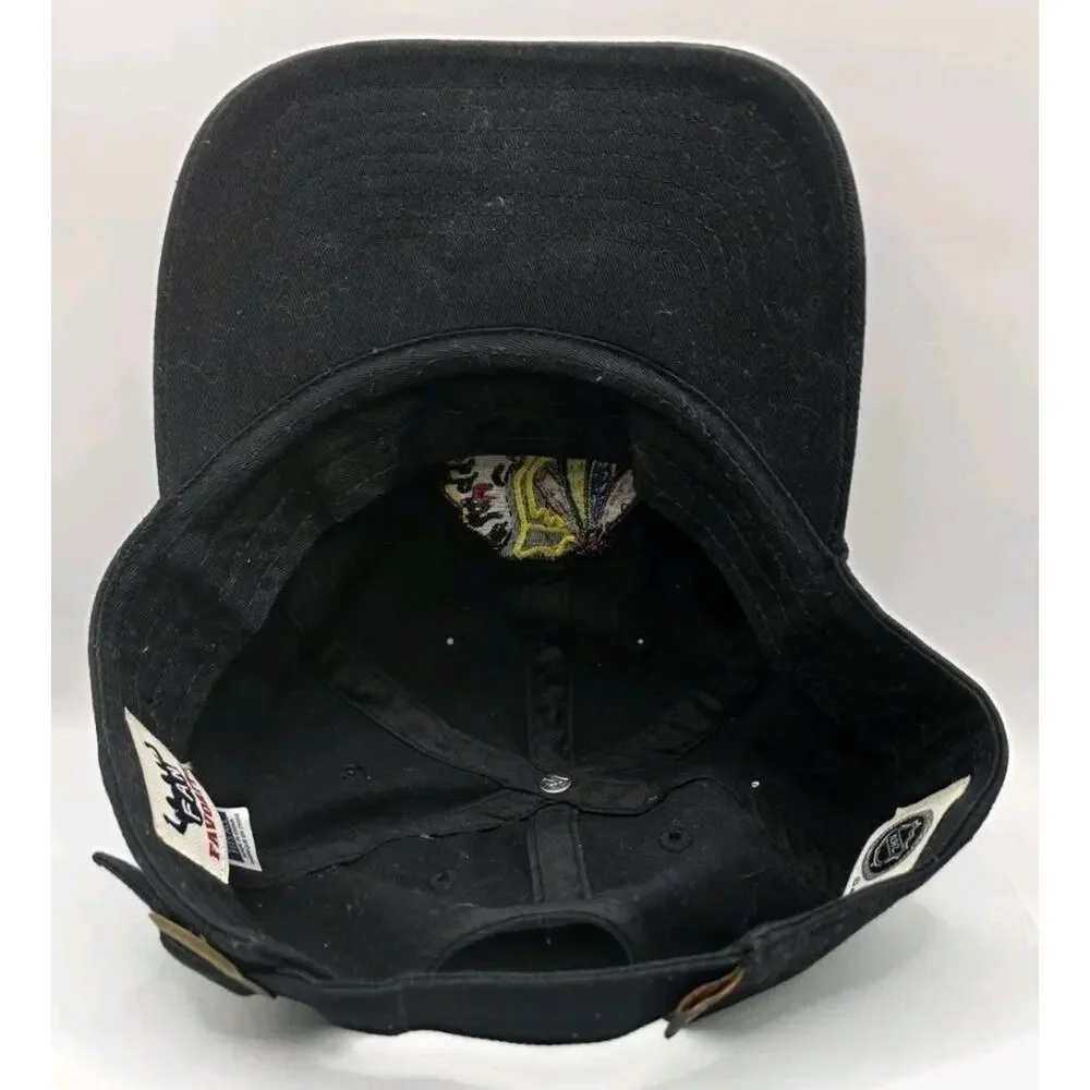 Fan Favorite Chicago Blackhawks All‎ Black Hat Adult Adjustable Clean Up Cap NHL